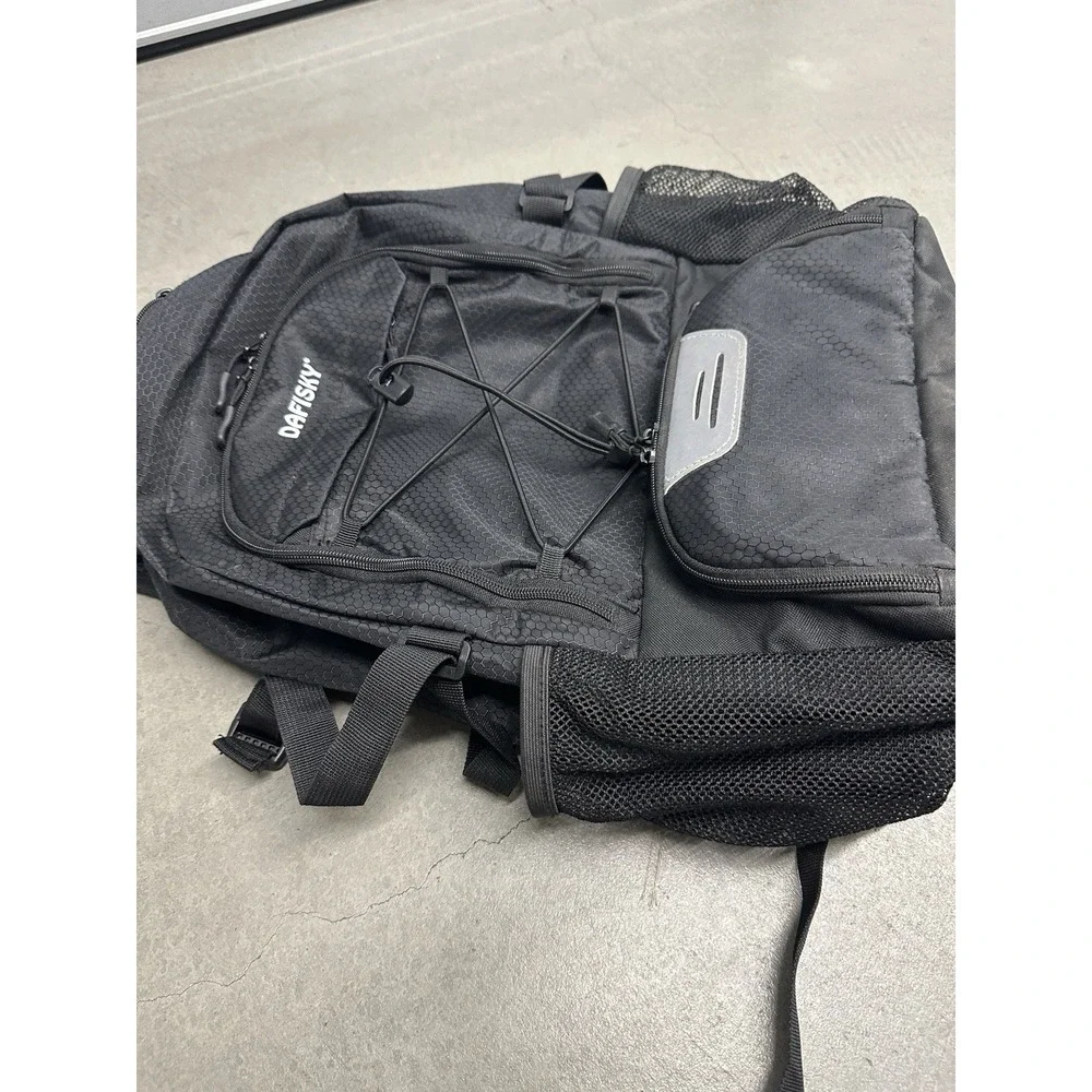 DAFISKY Basketball Backpack 30L Black Ball Shoe Compartment Sports Bag